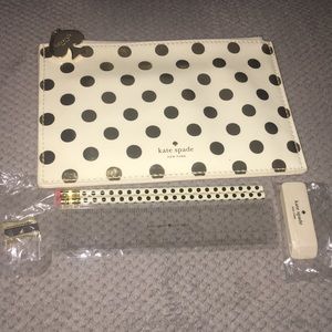 KATE SPADE pencil pouch and kit